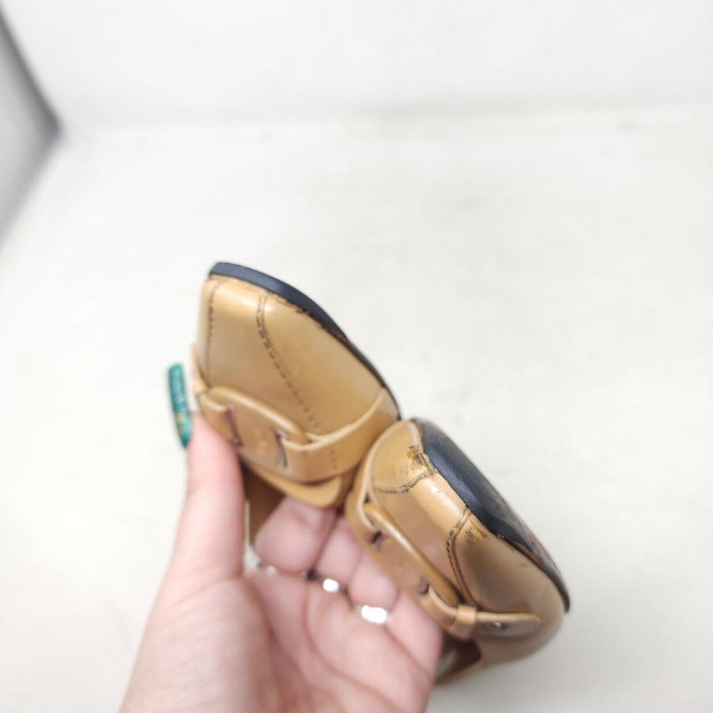Salvatore Ferragamo Womens Heels Tan Leather Slingback Mule Horsebit Pumps 7.5 - Picture 10 of 12